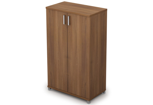 Шкаф средний широкий закрытый, цвет шамони темный