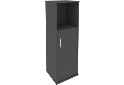 Шкаф средний узкий правый (1 низкая дверь) Нотте, цвет антрацит