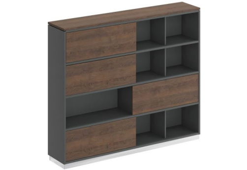 Шкаф-купе Римини, цвет дуб темный + антрацит + дуб темный