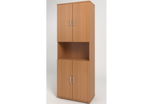Шкаф высокий широкий с нишей, цвет бук