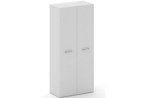 Шкаф широкий высокий Квентин, цвет белый бриллиант