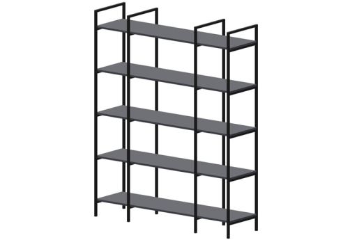 Стеллаж 3 секции Киви, цвет антрацит