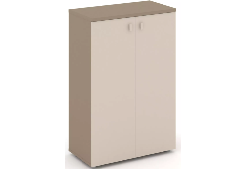 Шкаф средний широкий закрытый, цвет латте + капучино