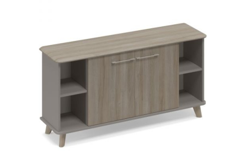 Шкаф низкий полузакрытый Види Вуд, цвет мокко + вяз