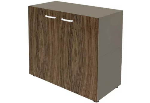 Шкаф низкий с глухими фасадами, цвет темный мокко