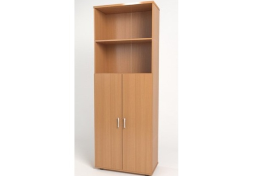 Шкаф высокий широкий (2 открытые полки), цвет бук