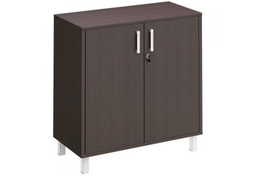 Шкаф низкий широкий с замком Сидней, цвет венге