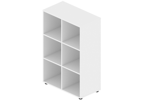 Стеллаж средний, цвет белый