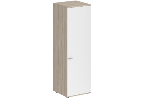 Гардероб с задней стенкой ЛДСП правый Индиго Вуд, цвет дуб светлый + белый