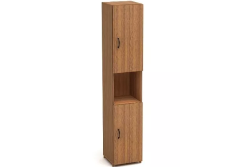 Шкаф высокий узкий с нишей, цвет орех