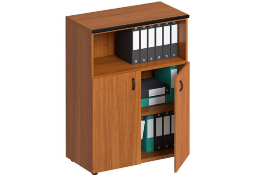 Шкаф для документов средний полузакрытый Линси, цвет орех