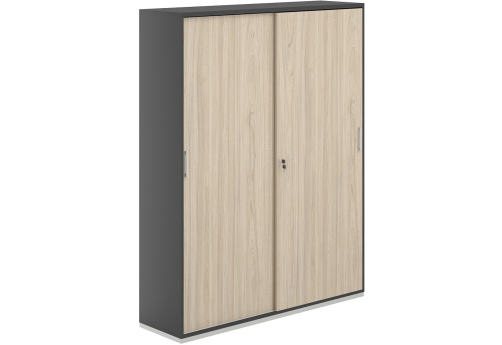 Шкаф-купе 5 уровней Фламинго, цвет антрацит + акация