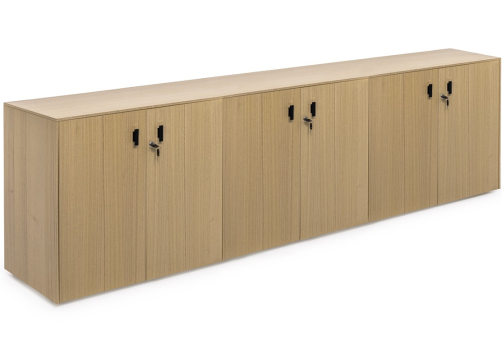 Шкаф 6 дверей, цвет эвкалипт светлый + черный