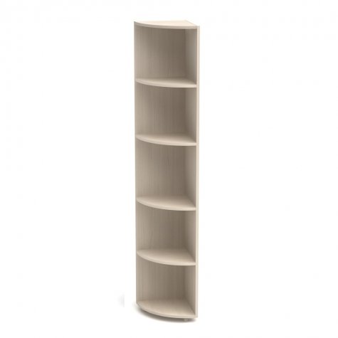 Стеллаж угловой, цвет дуб молочный