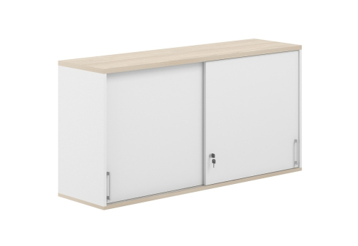 Антресоль-купе 2 уровня Фламинго, цвет белый + акация