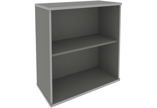 Стеллаж низкий открытый, цвет металлик