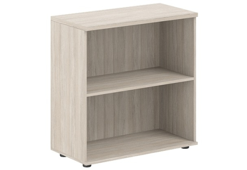 Стеллаж/корпус шкафа низкого с задней стенкой ЛДСП 16 мм Индиго Вуд, цвет дуб светлый