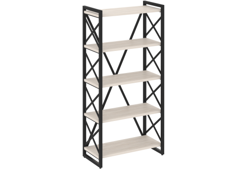 Стеллаж Европа, цвет денвер светлый + черный