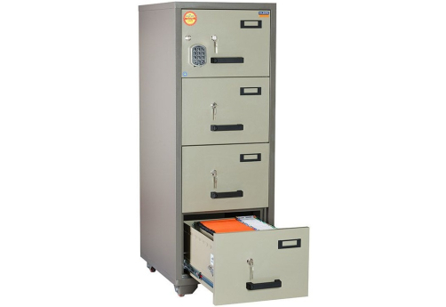 Огнестойкая картотека Титан 2178, цвет коричневый + зеленый