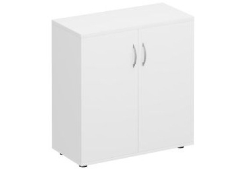Шкаф для документов низкий закрытый Прайм, цвет белый