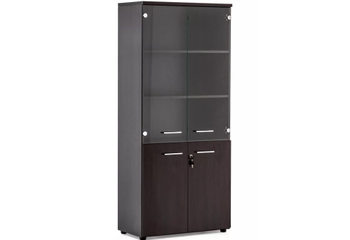 Шкаф со стеклом, цвет венге