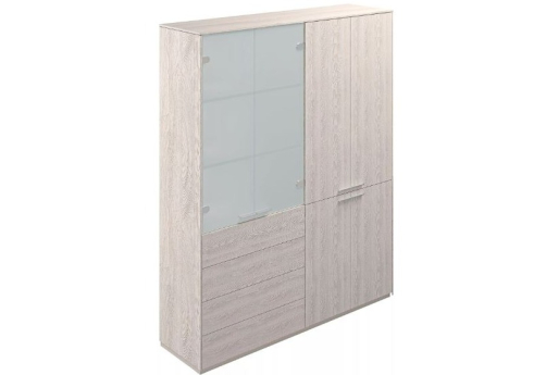 Шкаф комбинированный (для документов + для документов с ящиками), цвет ясень