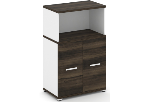 Распашной шкаф опорный/приставной с надставкой низкой Динен, цвет дуб мали-белый