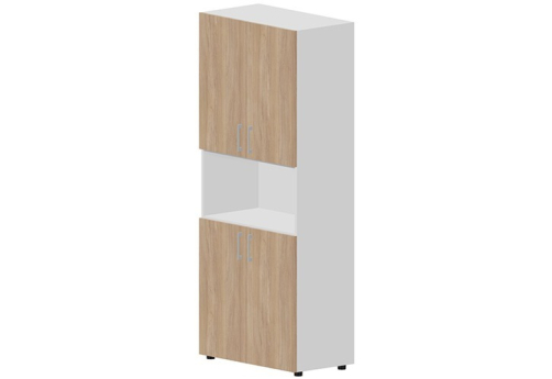 Шкаф высокий с нишей Киви, цвет светлый дуб