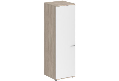 Гардероб с задней стенкой HDF левый Индиго Вуд, цвет дуб светлый + белый