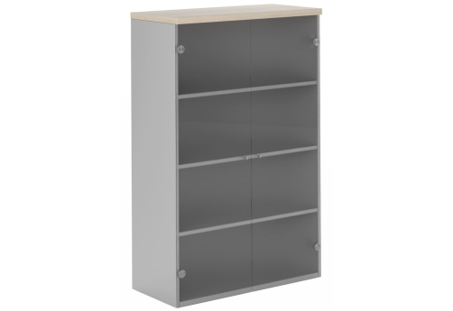 Шкаф средний со стеклом Романо, цвет дуб