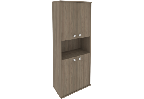 Шкаф высокий широкий с нишей, цвет вяз