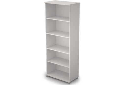 Стеллаж высокий широкий Деко, цвет белый