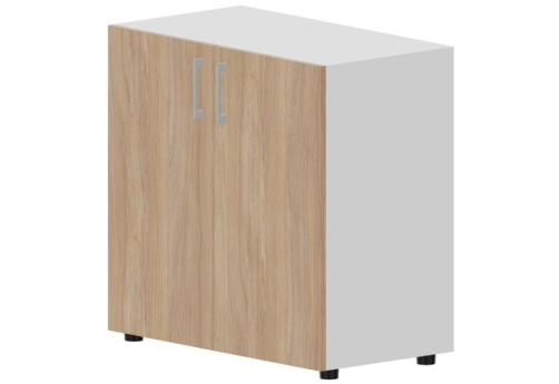 Шкаф низкий закрытый Киви, цвет светлый дуб