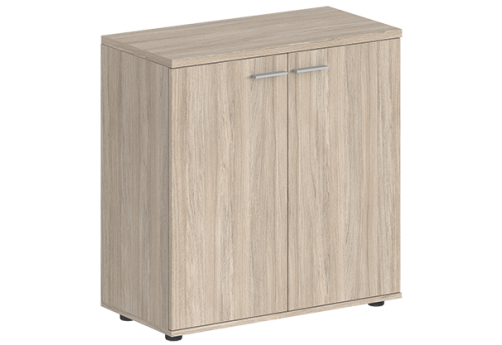 Шкаф низкий 2 двери с задней стенкой HDF Индиго Вуд, цвет дуб светлый