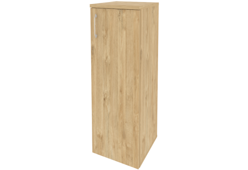 Шкаф средний узкий закрытый правый, цвет тиквуд светлый