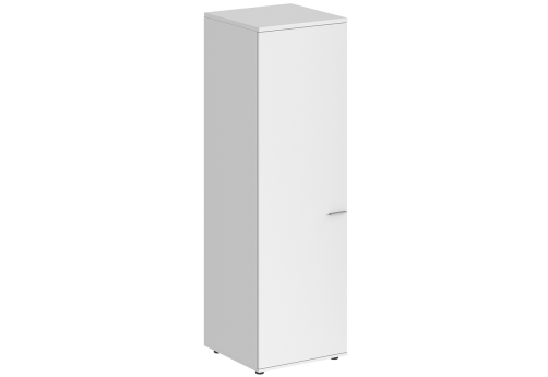 Гардероб с задней стенкой ЛДСП левый Индиго Вуд, цвет белый