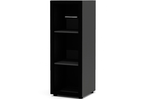 Шкаф средний узкий со стеклом Адриатика, цвет антрацит