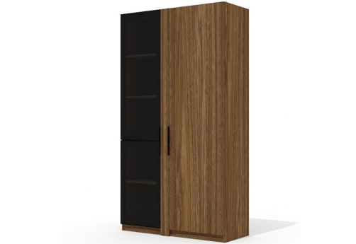 Шкаф-гардероб (2 стеклянные двери) Нордвик, цвет палдао