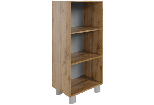 Стеллаж узкий средний Спарта, цвет дуб вотан + оникс