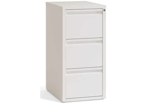 Картотека металлическая (центральный замок), цвет белый