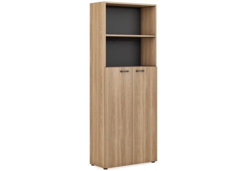 Шкаф высокий широкий (2 открытые полки) Франклин Персонал, цвет дуб