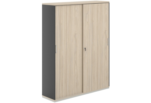 Шкаф-купе 5 уровней Фламинго, цвет антрацит + акация