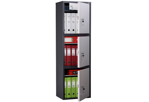 Шкаф бухгалтерский МФ1015, цвет графит + светло-серый