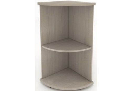 Стеллаж низкий угловой, цвет дуб молочный