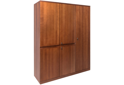 Шкаф 4 деревянные двери + гардероб Сопрано, цвет орех Италия
