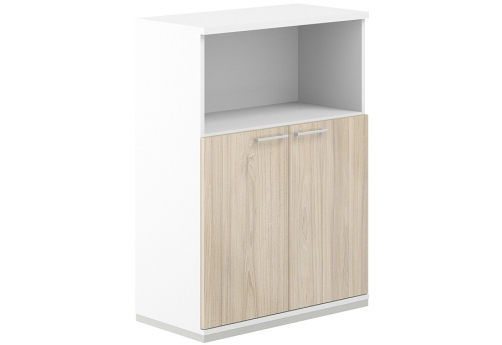 Шкаф 3 уровня с нишей Фламинго, цвет белый + акация