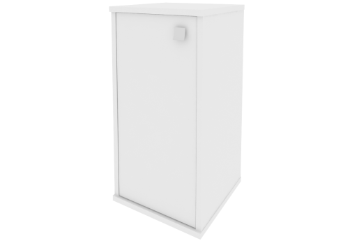 Пенал низкий закрытый, цвет белый