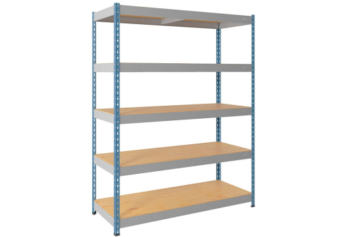 Стеллаж СФ1184, цвет серый + синий