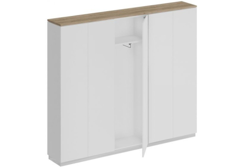 Шкаф гардеробный широкий Римини, цвет дуб светлый + белый + белый