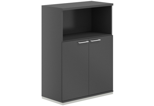 Шкаф 3 уровня с нишей Фламинго, цвет антрацит